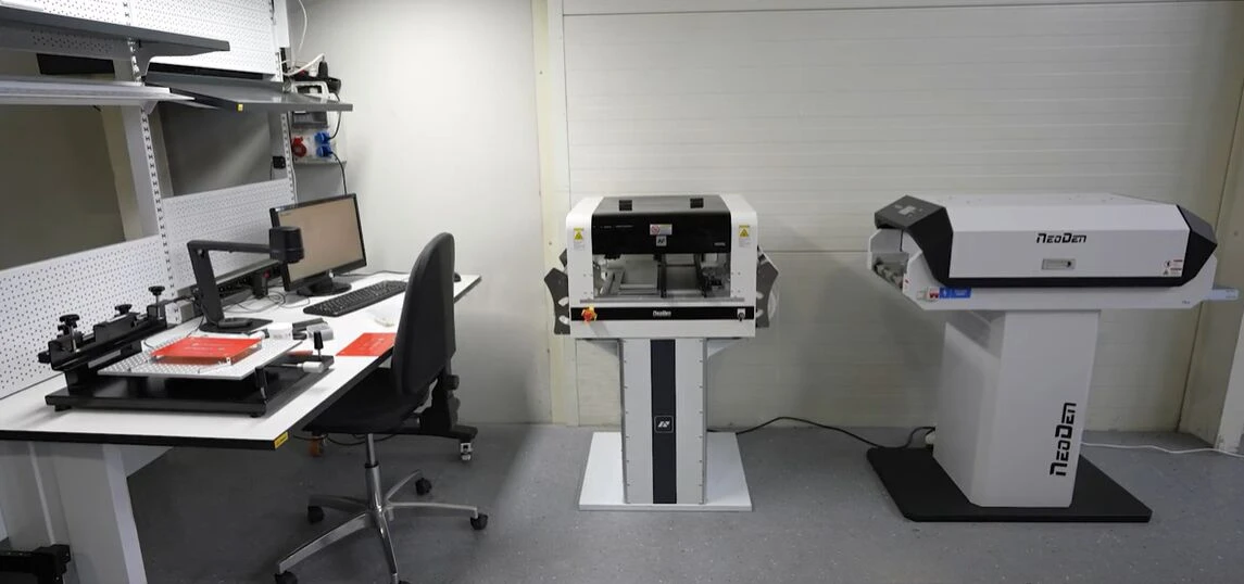 NeoDen4 Pick and Place Machine working with IN6 Reflow Oven SMT Line NeoDen4 Pick and Place Machine working with IN6 Reflow Oven SMT Line